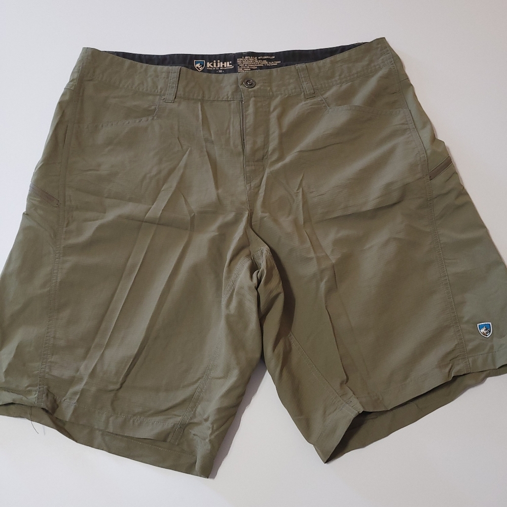 Kuhl Cargo Shorts Nylon Lightweight Hiking Khaki Quick Dry Men's Size 38 - Picture 12 of 12